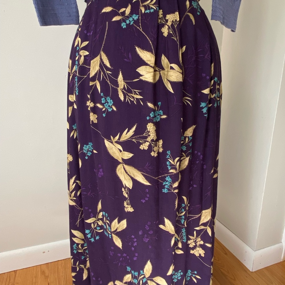Purple Floral Skirt – Elegant Women's Skirt